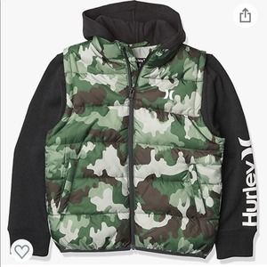 Hurley Kids Camo Puffer Jacket